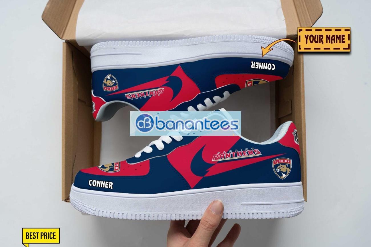 florida panthers air force shoes custom name gift for fans af1 sneakers image Florida Panthers Air Force Shoes Custom Name Gift For Fans AF1 Sneakers Product Photo 1