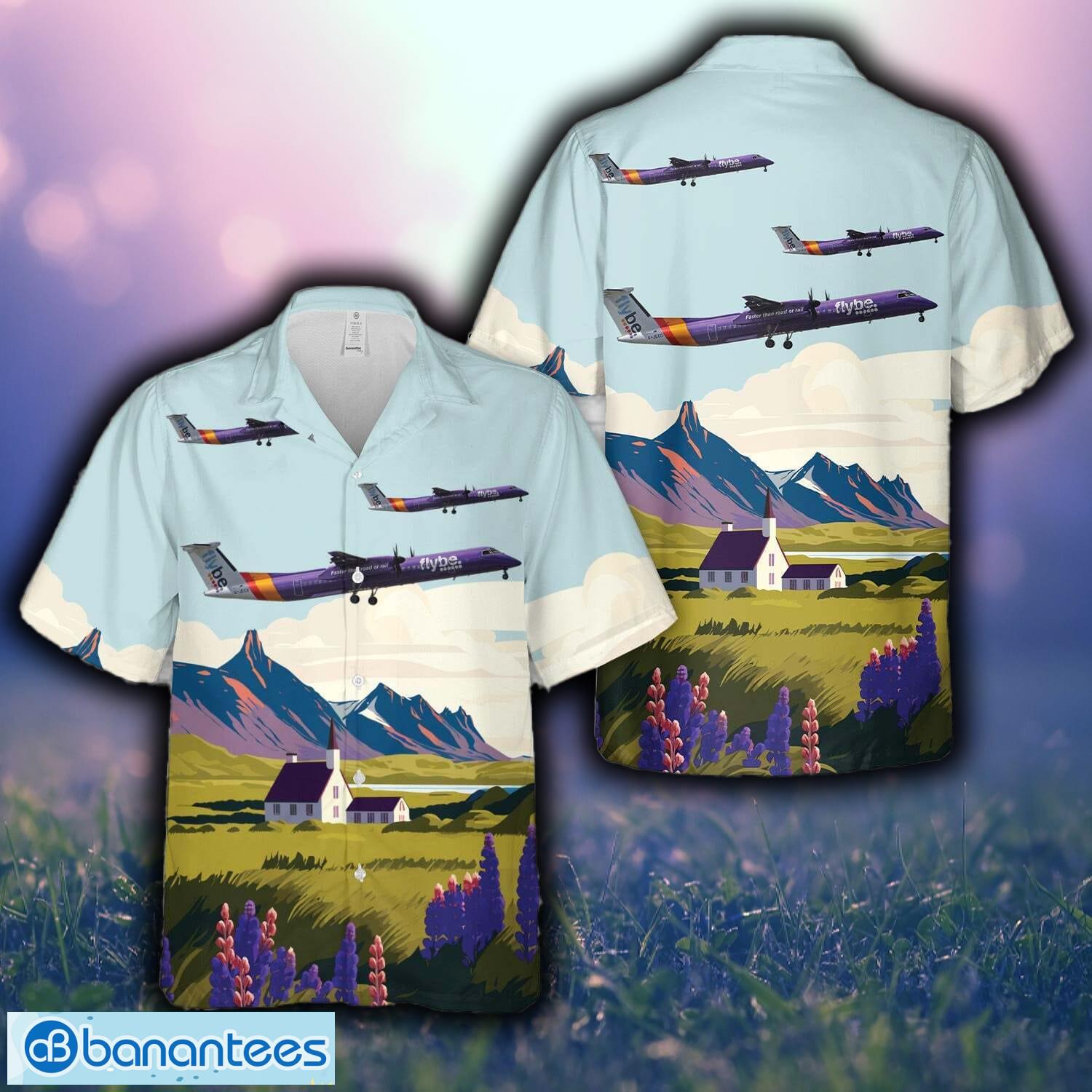 Flybe Bombardier Dash 8 Q400 Hawaiian Shirt - Banantees