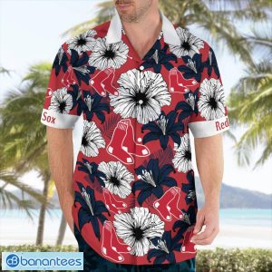 Boston Red Sox Flower 3D Hawaiian Shirt All Over Printed Beach Shirt Product Photo 3