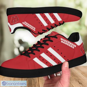 Wisconsin Badgers Football Low Top Skate Shoes Stan Smith Shoes Red Shoes Product Photo 4
