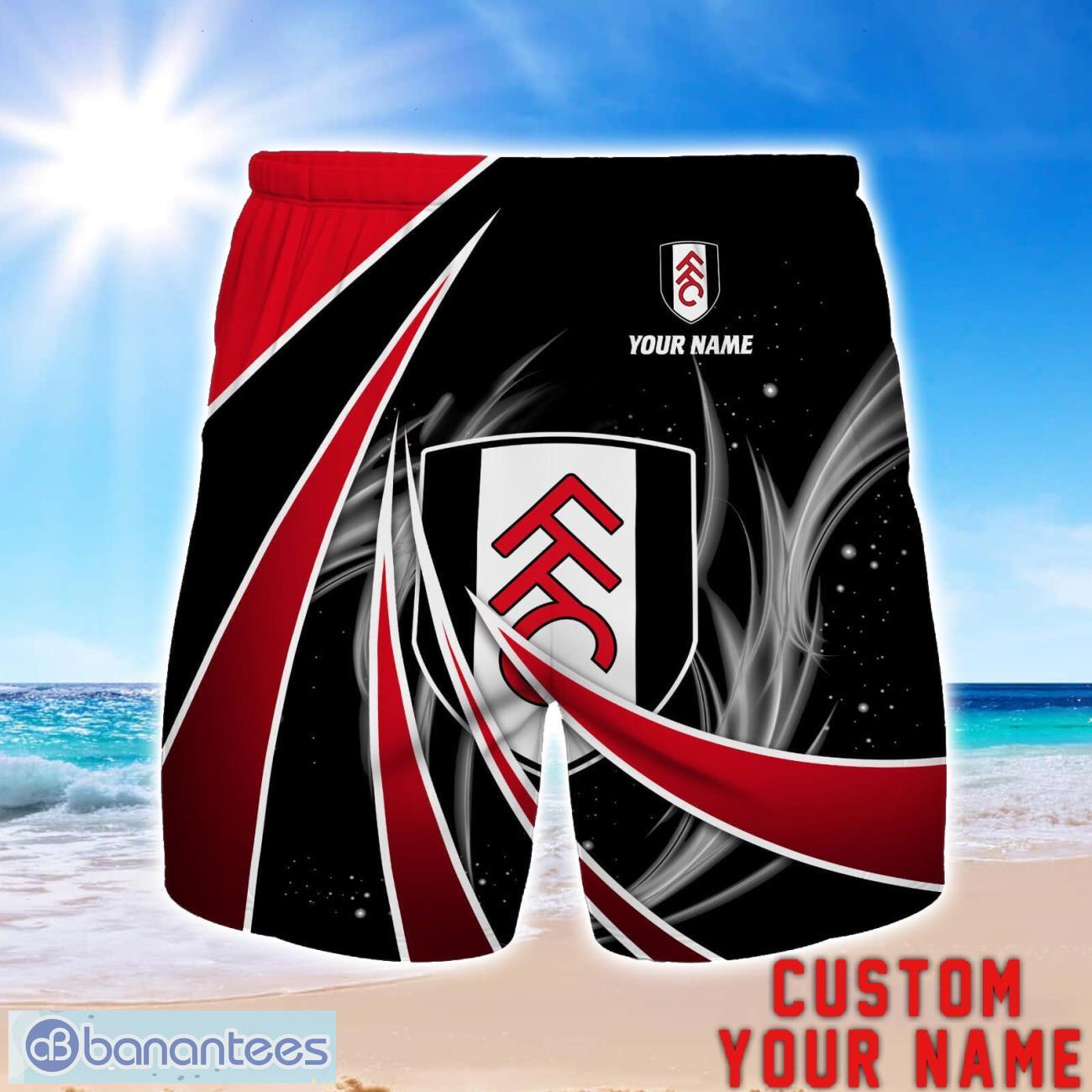 fulham fc personalized name 3d beach short summer gift ideas image Fulham F.C Personalized Name 3D Beach Short Summer Gift Ideas Product Photo 1