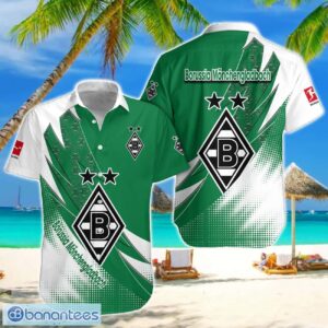 Borussia Monchengladbach Team Logo 3D Hawaiian Shirt For Fans Product Photo 1