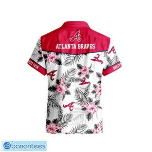 Atlanta Braves Tropical Floral Logo Hawaiian Shirt Product Photo 3