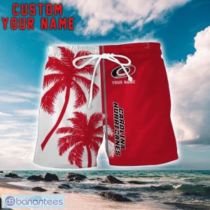 Carolina Hurricanes Coconut Pattern Hawaiian Shirt And Shorts Personalized Name Unique Gift For Summer Product Photo 2