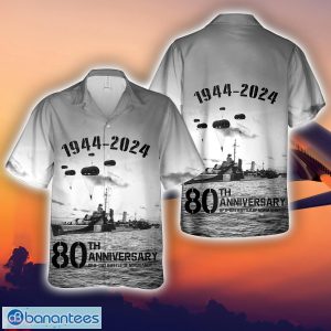 US Navy USS Baldwin (DD-624) In Omaha Beach 3D Hawaiian Shirt Product Photo 1