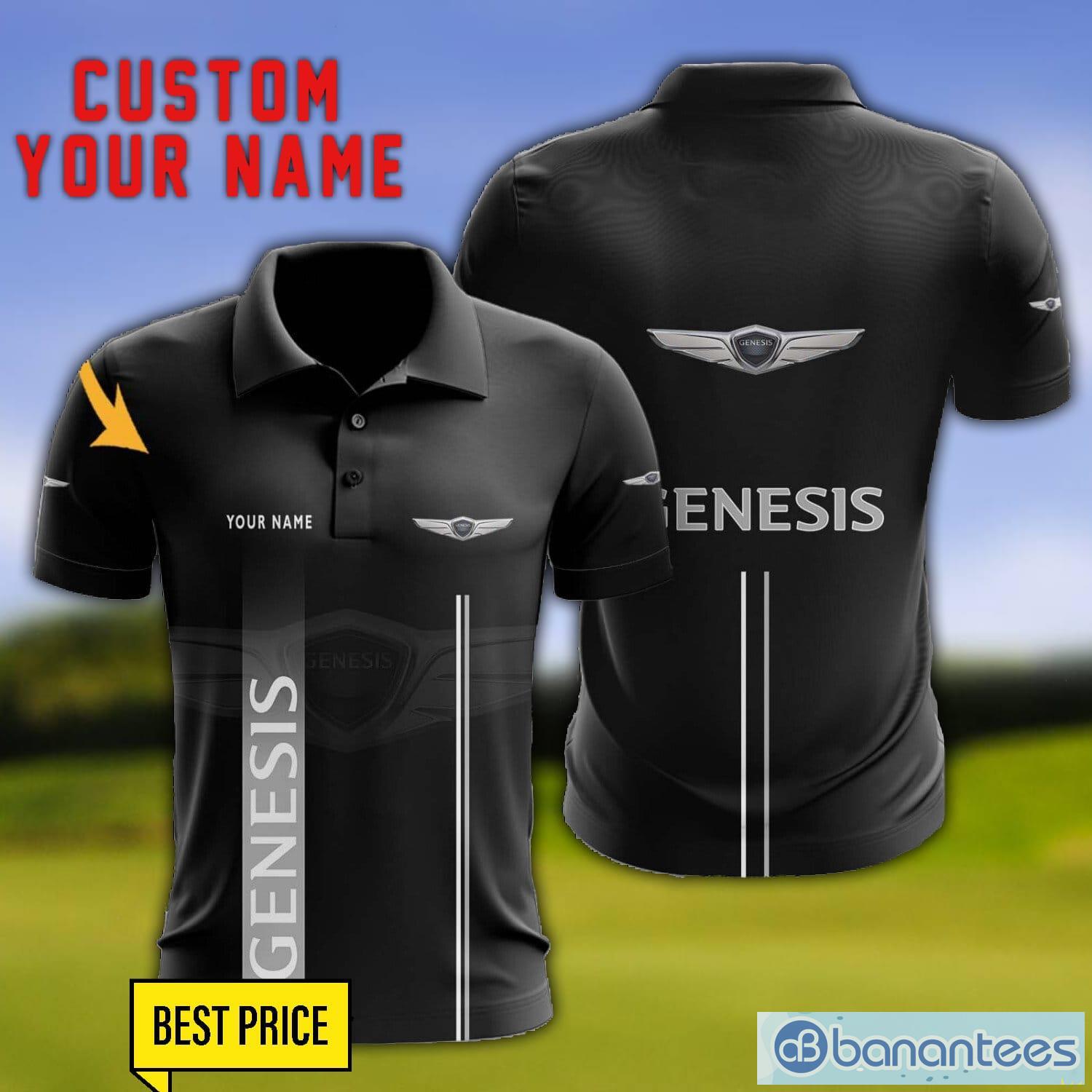 genesis 3d polo shirt personalized name for fans black polo shirt image Genesis 3D Polo Shirt Personalized Name For Fans Black Polo Shirt Product Photo 1