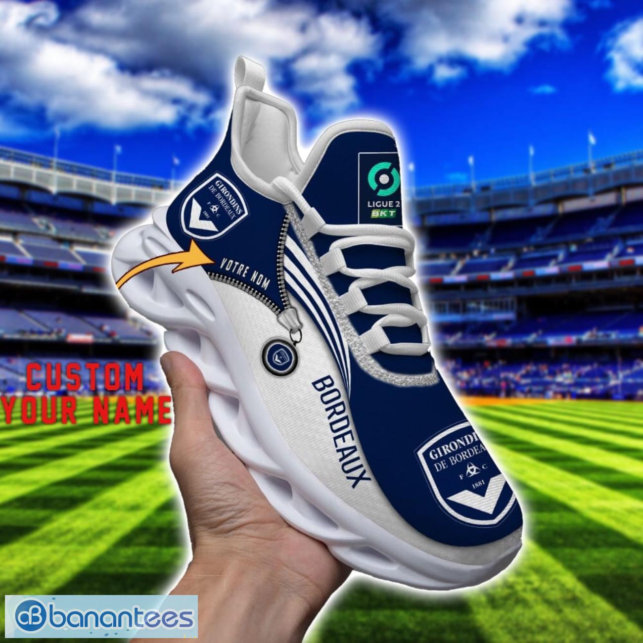 girondins de bordeaux max soul shoes personalized name sneakers for fans 2 image Girondins de Bordeaux Max Soul Shoes Personalized Name Sneakers For Fans Product Photo 3