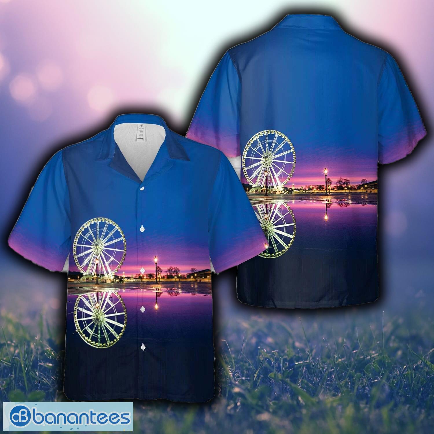 grande roue de paris ferris wheel hawaiian shirt image Grande Roue de Paris Ferris wheel Hawaiian Shirt - Grande Roue de Paris Ferris wheel Hawaiian Shirt