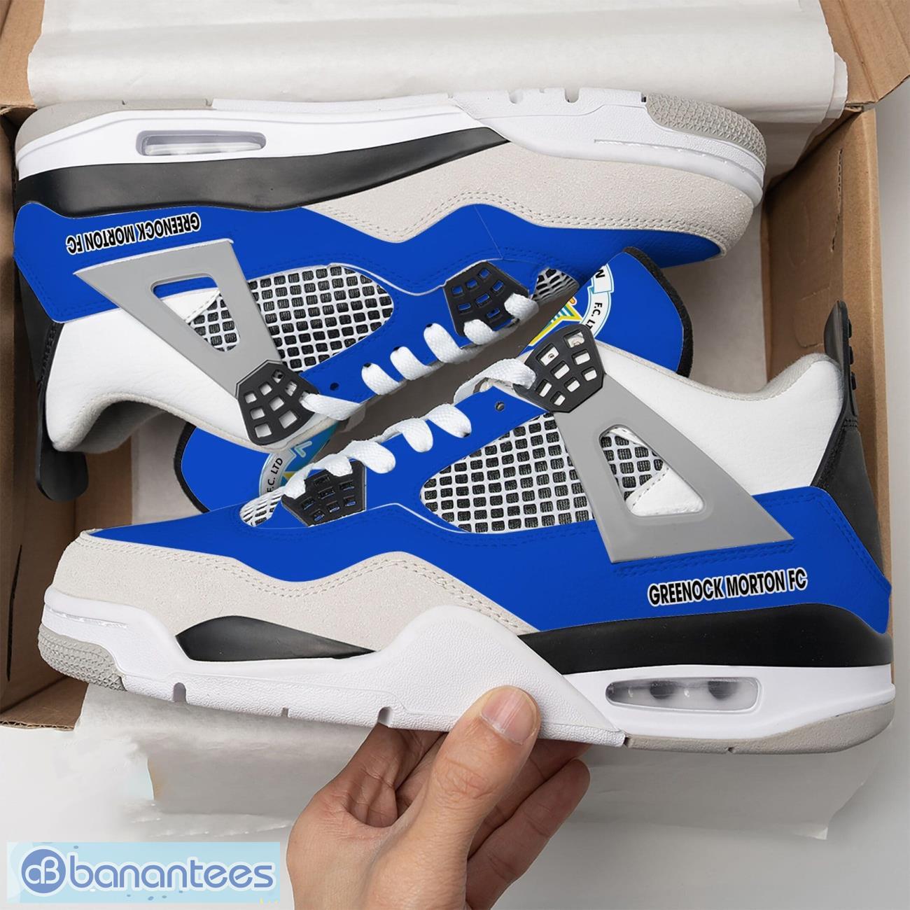 greenock morton fc air jordan 4 shoes men and women sneakers gift image Greenock Morton F.C. Air Jordan 4 Shoes Men And Women Sneakers Gift Product Photo 1