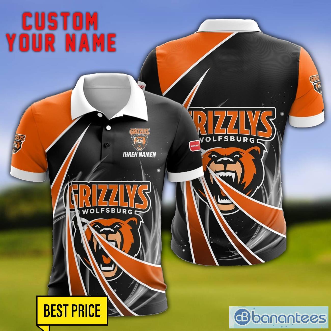 grizzlys wolfsburg personalized name 3d polo shirt gift for sport golf lover image Grizzlys Wolfsburg Personalized Name 3D Polo Shirt Gift For Sport Golf Lover Product Photo 1