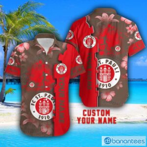 FC St. Pauli Tropical Combo Hawaiian Shirt And Shorts Personalized Name For Fans Product Photo 2
