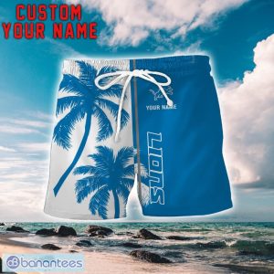 Detroit Lions Coconut Pattern Hawaiian Shirt And Shorts Personalized Name Unique Gift For Summer Product Photo 2