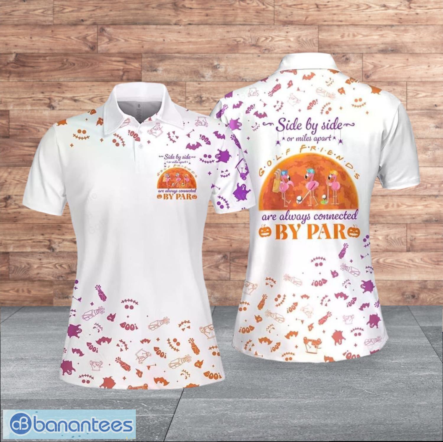 halloween flamingo golf friends are always connected golf for women polo shirt image Halloween Flamingo Golf Friends Are Always Connected Golf For Women Polo Shirt Product Photo 1