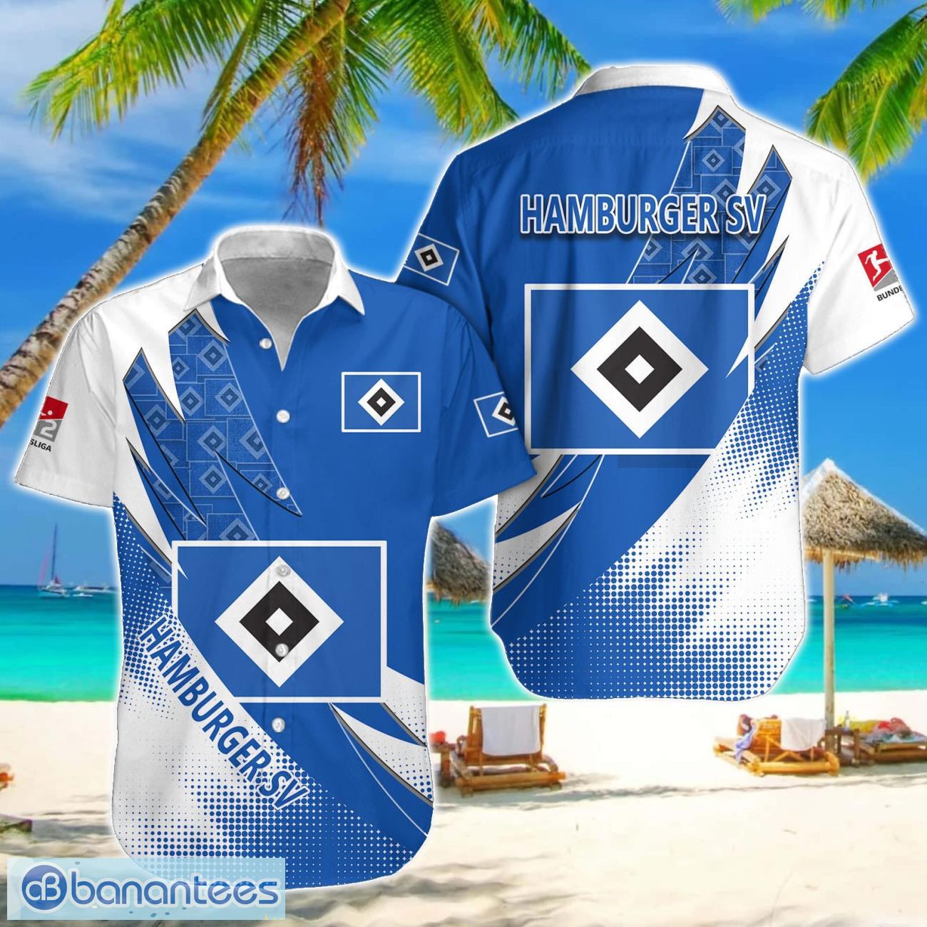 hamburger sv team logo 3d hawaiian shirt for fans image Hamburger SV Team Logo 3D Hawaiian Shirt For Fans Product Photo 1