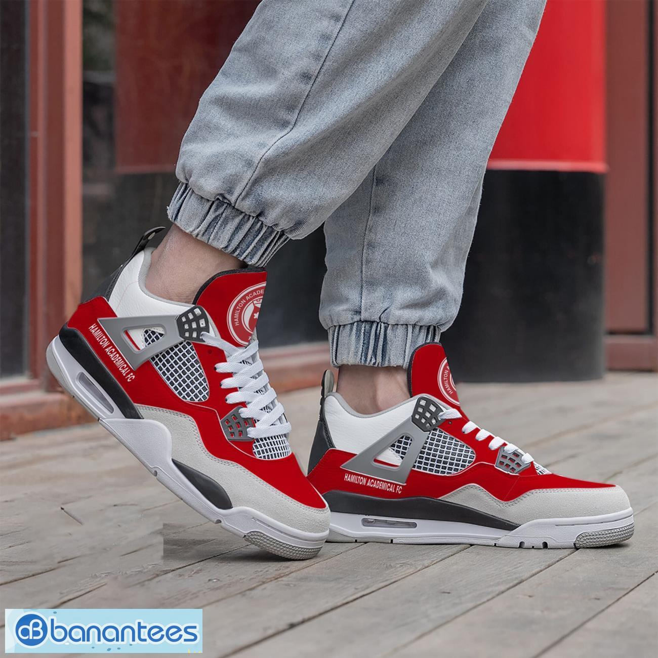 hamilton academical fc air jordan 4 shoes men and women sneakers gift 1 image Hamilton Academical F.C. Air Jordan 4 Shoes Men And Women Sneakers Gift Product Photo 2