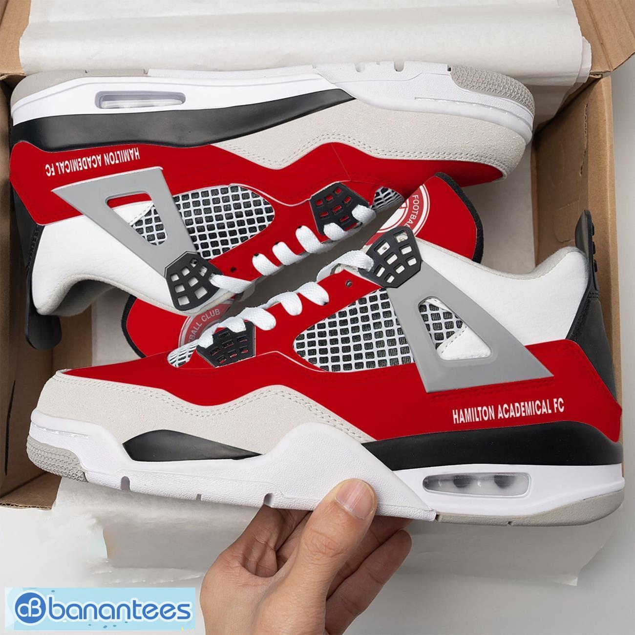 hamilton academical fc air jordan 4 shoes men and women sneakers gift image Hamilton Academical F.C. Air Jordan 4 Shoes Men And Women Sneakers Gift Product Photo 1