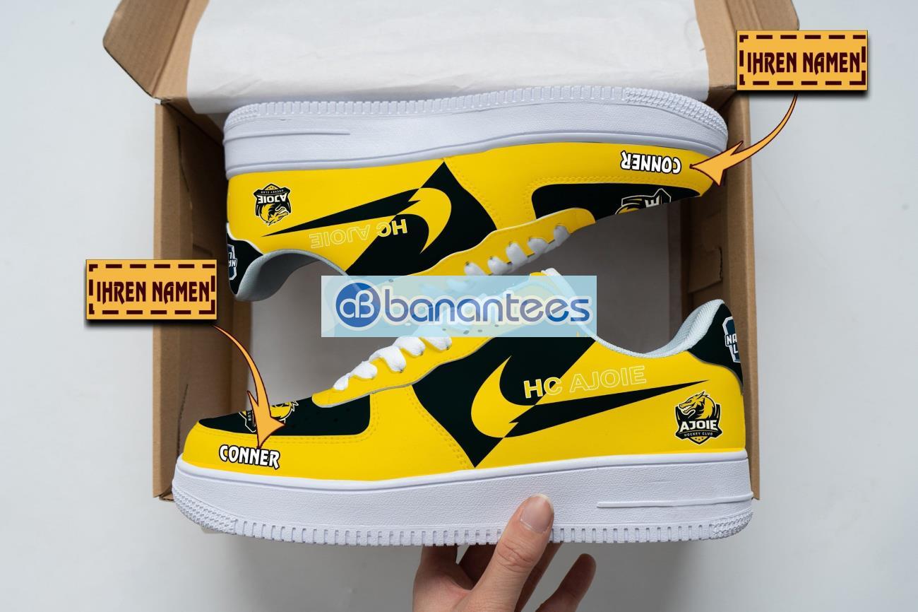 hc ajoie air force shoes custom name gift for fans af1 sneakers image HC Ajoie Air Force Shoes Custom Name Gift For Fans AF1 Sneakers Product Photo 1