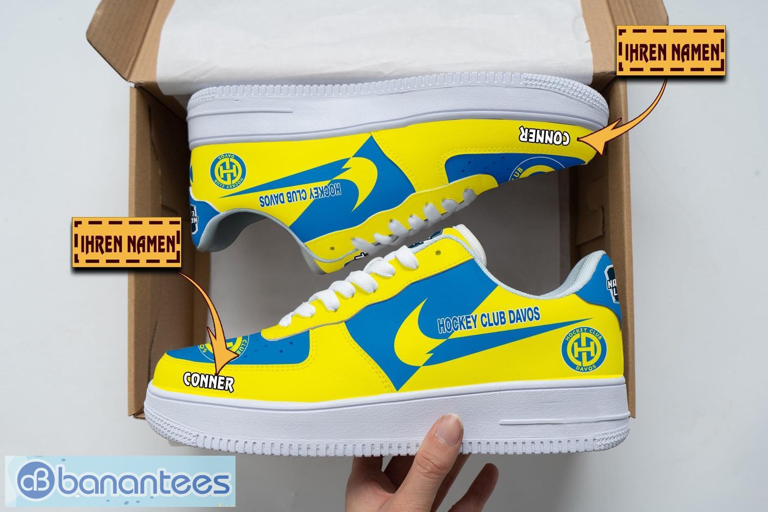 hc davos air force shoes custom name gift for fans af1 sneakers image HC Davos Air Force Shoes Custom Name Gift For Fans AF1 Sneakers Product Photo 1