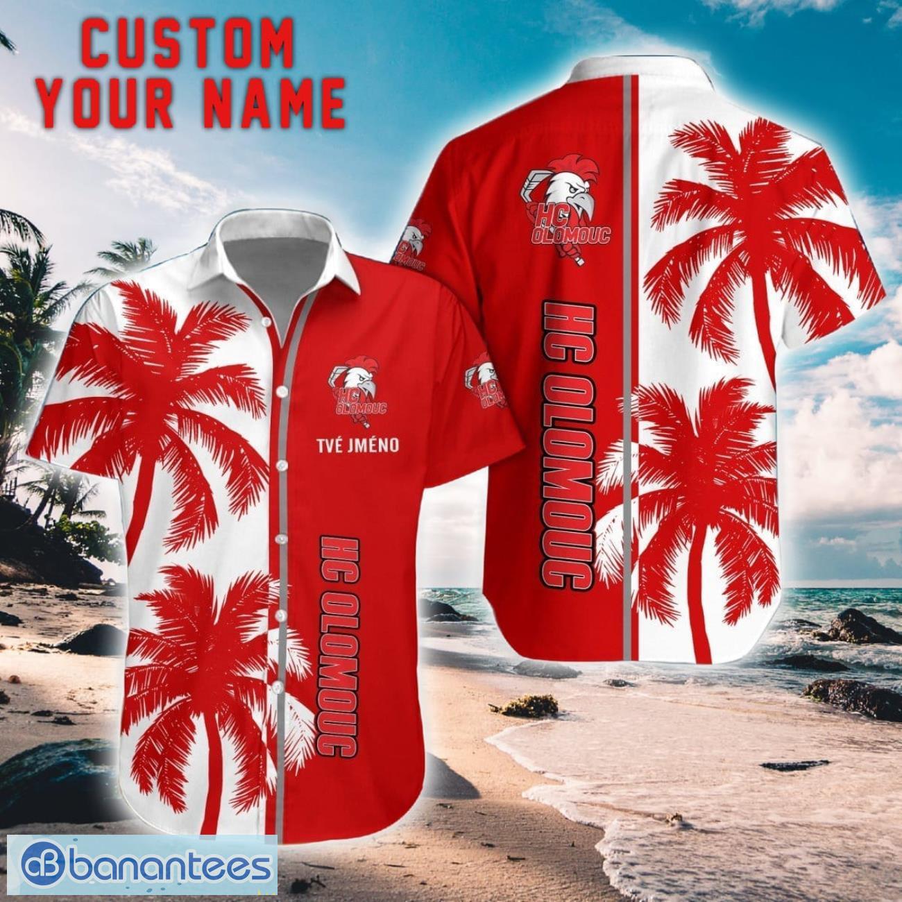 hc olomouc coconut pattern hawaiian shirt and shorts personalized name unique gift for summer image HC Olomouc Coconut Pattern Hawaiian Shirt And Shorts Personalized Name Unique Gift For Summer Product Photo 1