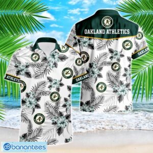 Oakland Athletics Tropical Floral Logo Hawaiian Shirt Product Photo 1