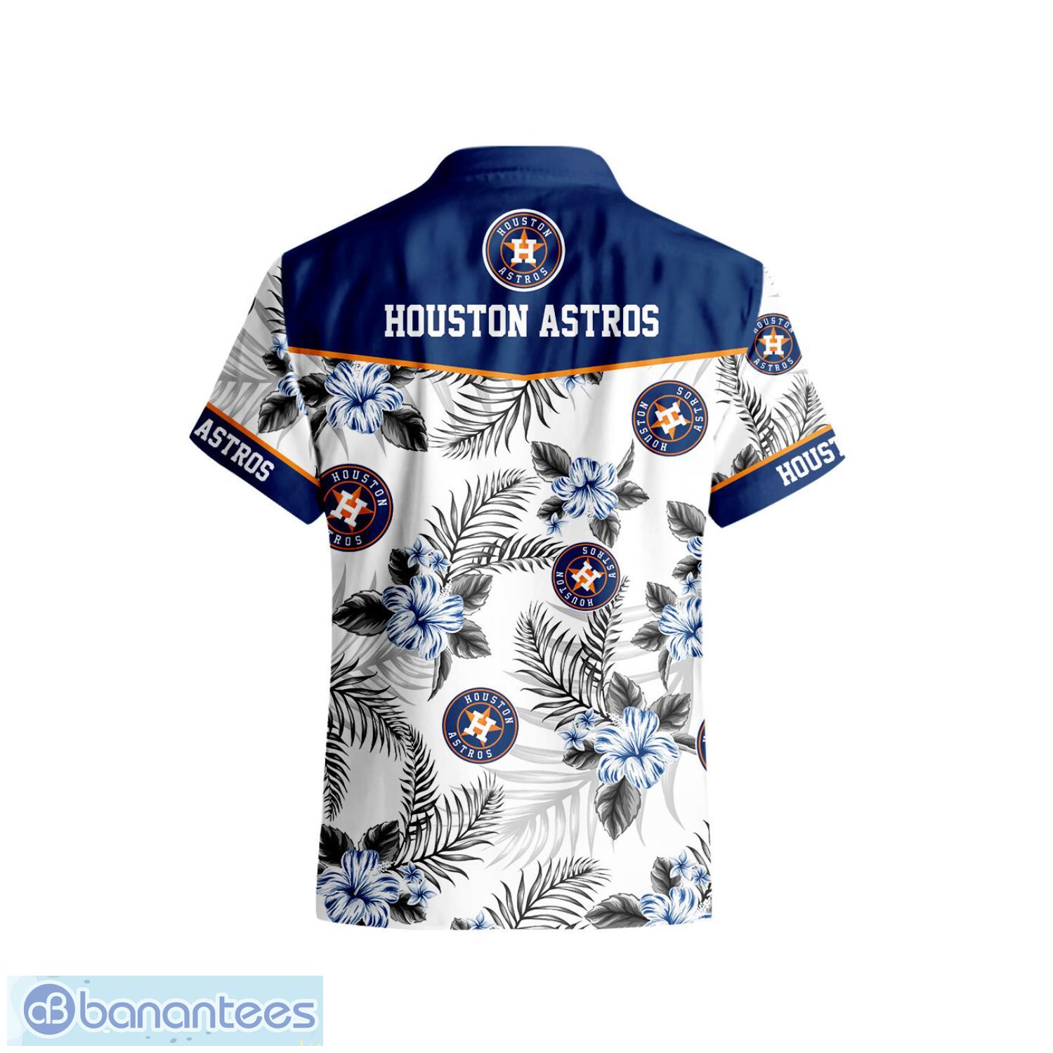 Houston Astros Tropical Floral Logo Hawaiian Shirt Houston Astros Tropical Floral Logo Hawaiian Shirt Product Photo 3