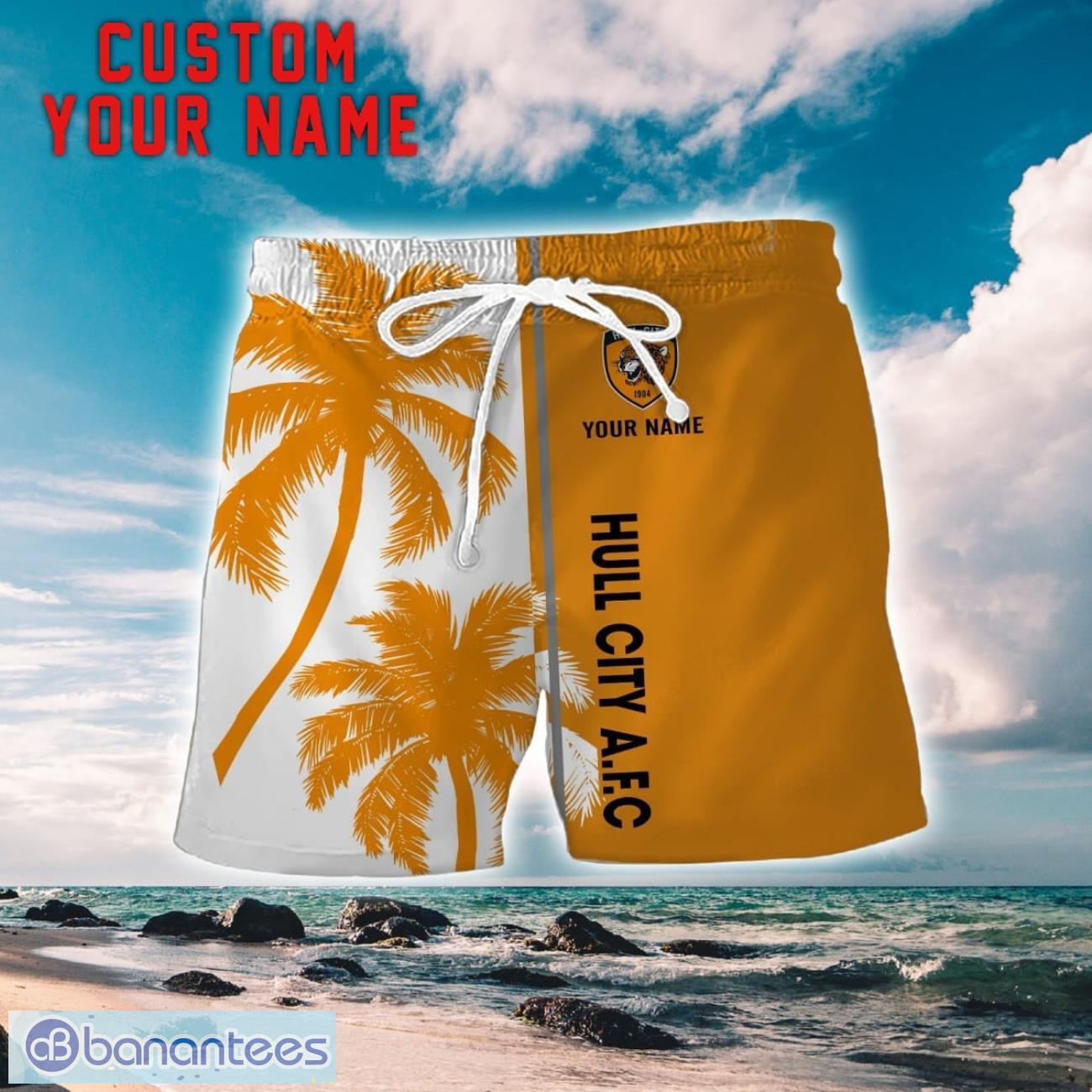 hull city coconut pattern hawaiian shirt and shorts personalized name unique gift for summer 1 image Hull City Coconut Pattern Hawaiian Shirt And Shorts Personalized Name Unique Gift For Summer Product Photo 2