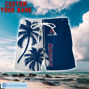 Los Angeles Angels Coconut Pattern Hawaiian Shirt And Shorts Personalized Name Unique Gift For Summer Product Photo 2