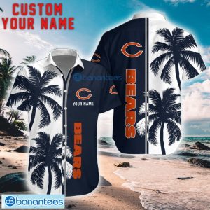 Chicago Bears Coconut Pattern Hawaiian Shirt And Shorts Personalized Name Unique Gift For Summer Product Photo 1