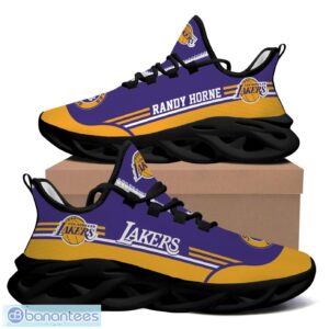 Los Angeles Lakers Sneakers Custom Name Max Soul Shoes Product Photo 1