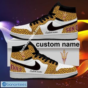 Personalized NCAA Arizona State Sun Devils Air Jordan 1 Hightop Shoes Glass For Big Fans - Personalized NCAA Arizona State Sun Devils Air Jordan 1 Sneakers Glass Hightop Shoes Photo 2