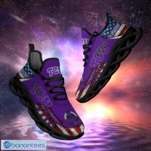 NCAA TCU Horned Frogs Design Logo & America Flag Gift For Fans Max Shoes Product Photo 1