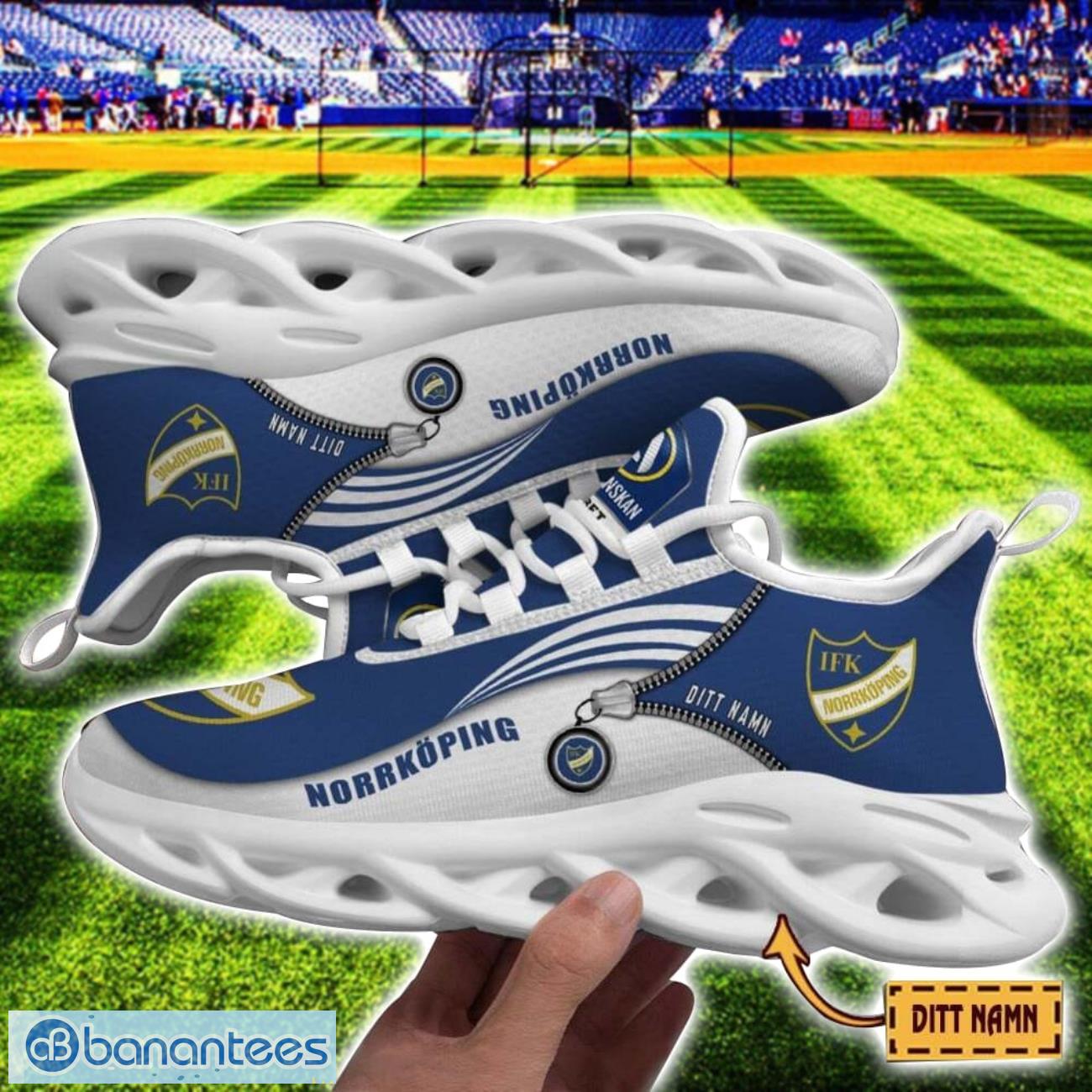 ifk norrkping max soul shoes personalized name sneakers for fans image IFK Norrköping Max Soul Shoes Personalized Name Sneakers For Fans Product Photo 1
