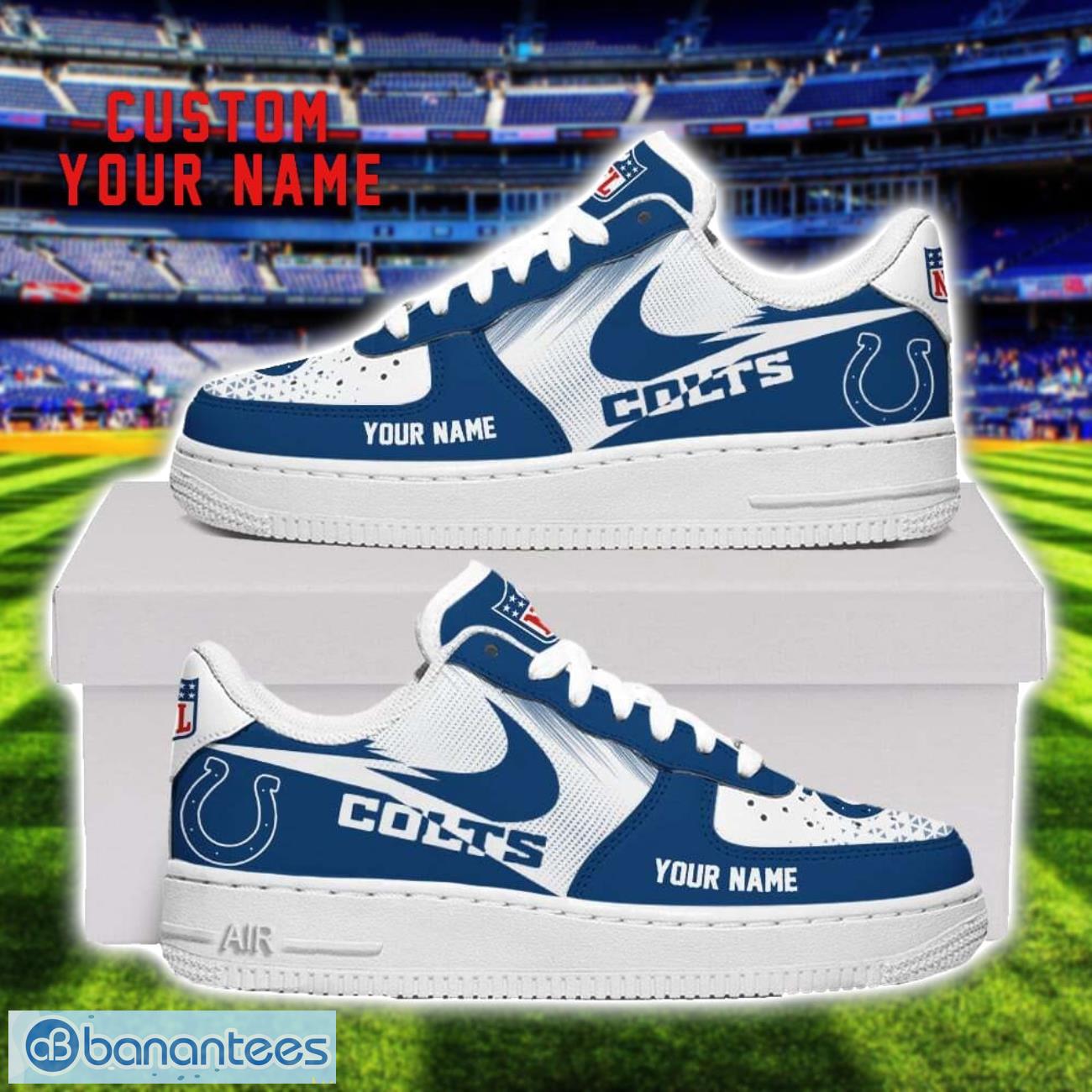 indianapolis colts custom name air force shoes sneakers for men women gift image Indianapolis Colts Custom Name Air Force Shoes Sneakers For Men Women Gift Product Photo 1