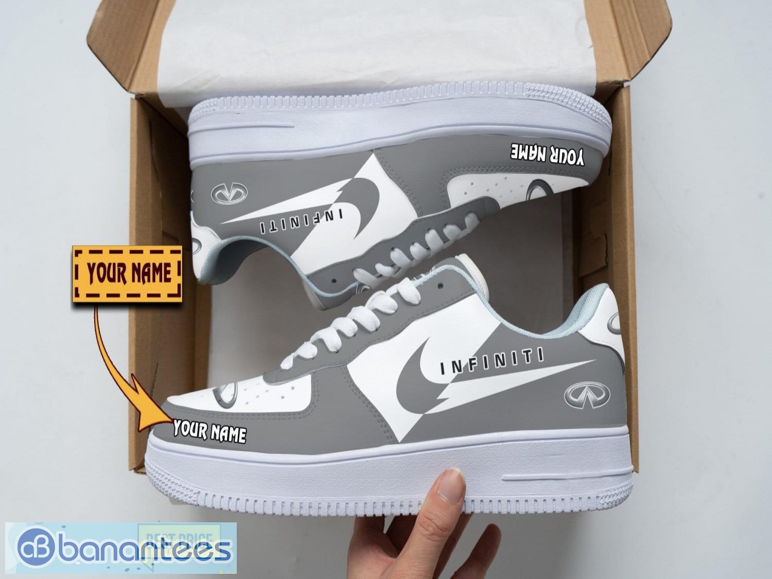 infiniti air force shoes custom name gift for fans af1 sneakers image Infiniti Air Force Shoes Custom Name Gift For Fans AF1 Sneakers Product Photo 1