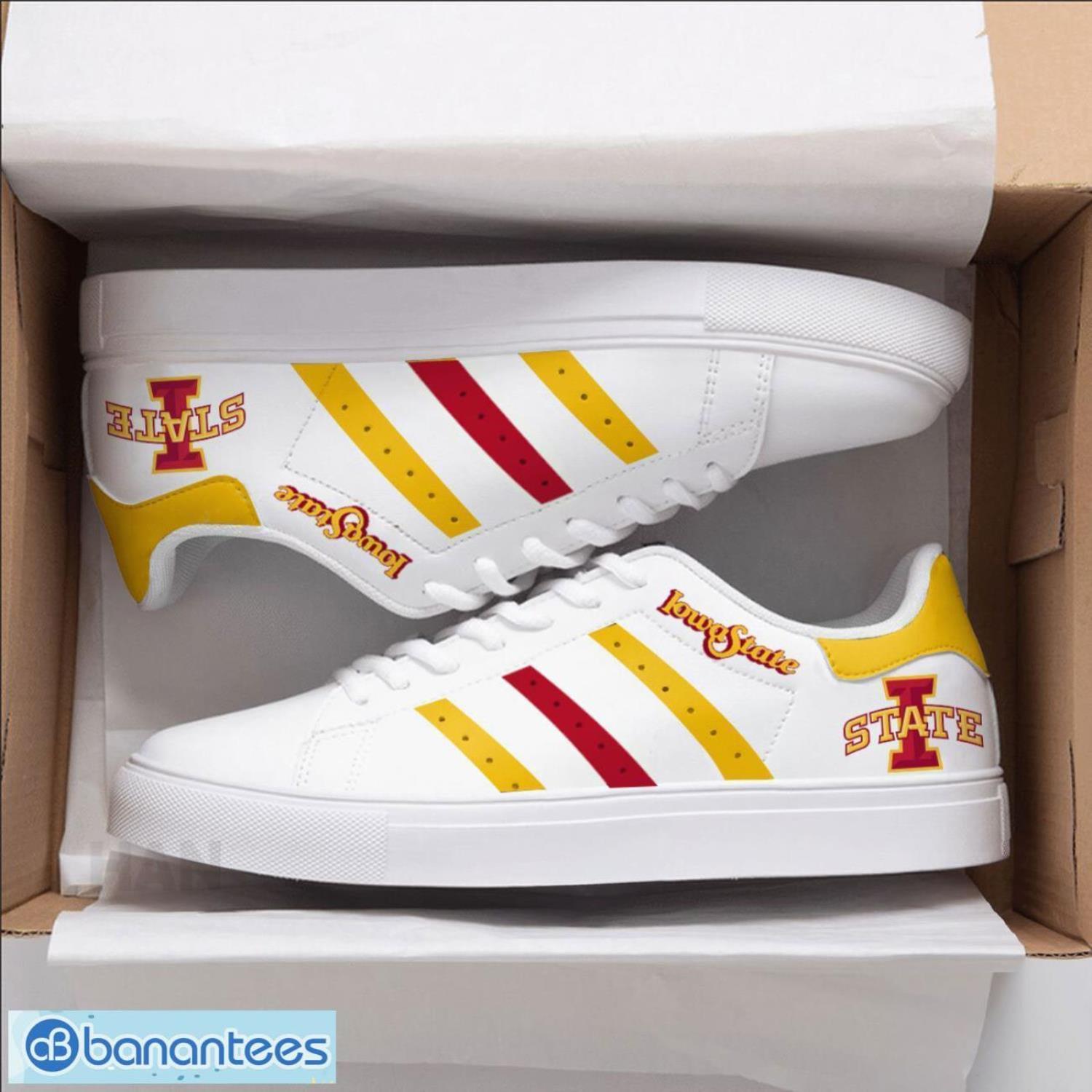 Iowa State Cyclones Football Low Top Skate Shoes Mix Striped Color Iowa State Cyclones Football Low Top Skate Shoes Mix Striped Color Product Photo 1