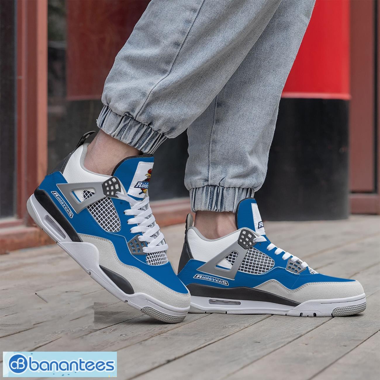 iserlohn roosters air jordan 4 shoes men and women sneakers gift 1 image Iserlohn Roosters Air Jordan 4 Shoes Men And Women Sneakers Gift Product Photo 2