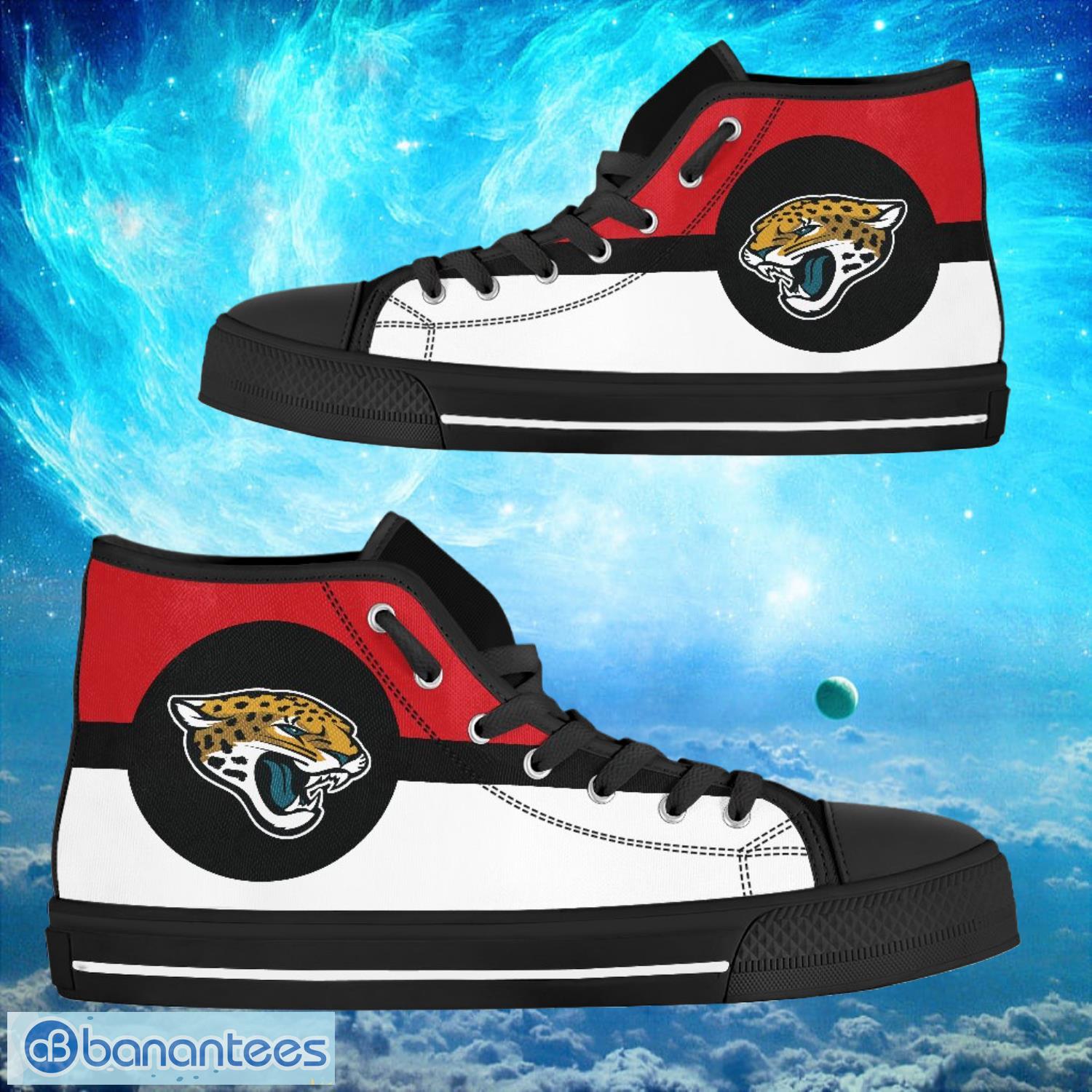 jacksonville jaguars bright colours logo high top shoes image Jacksonville Jaguars Bright Colours Logo High Top Shoes Product Photo 1