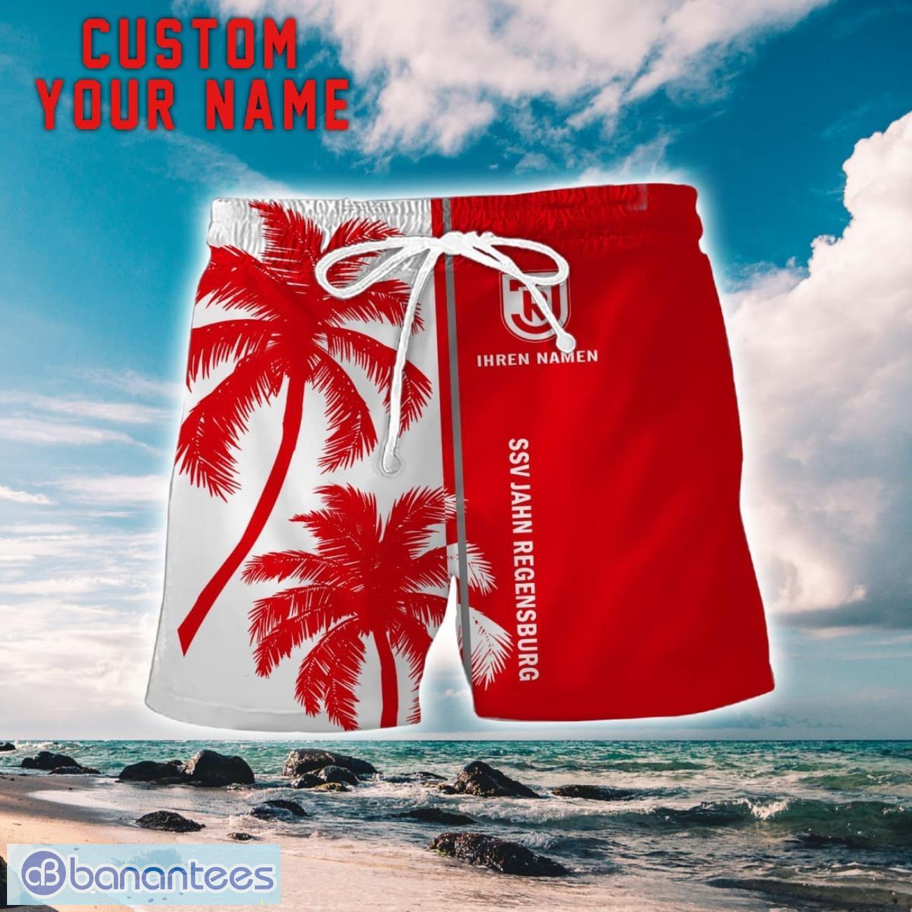 jahn regensburg coconut pattern hawaiian shirt and shorts personalized name unique gift for summer 1 image Jahn Regensburg Coconut Pattern Hawaiian Shirt And Shorts Personalized Name Unique Gift For Summer Product Photo 2