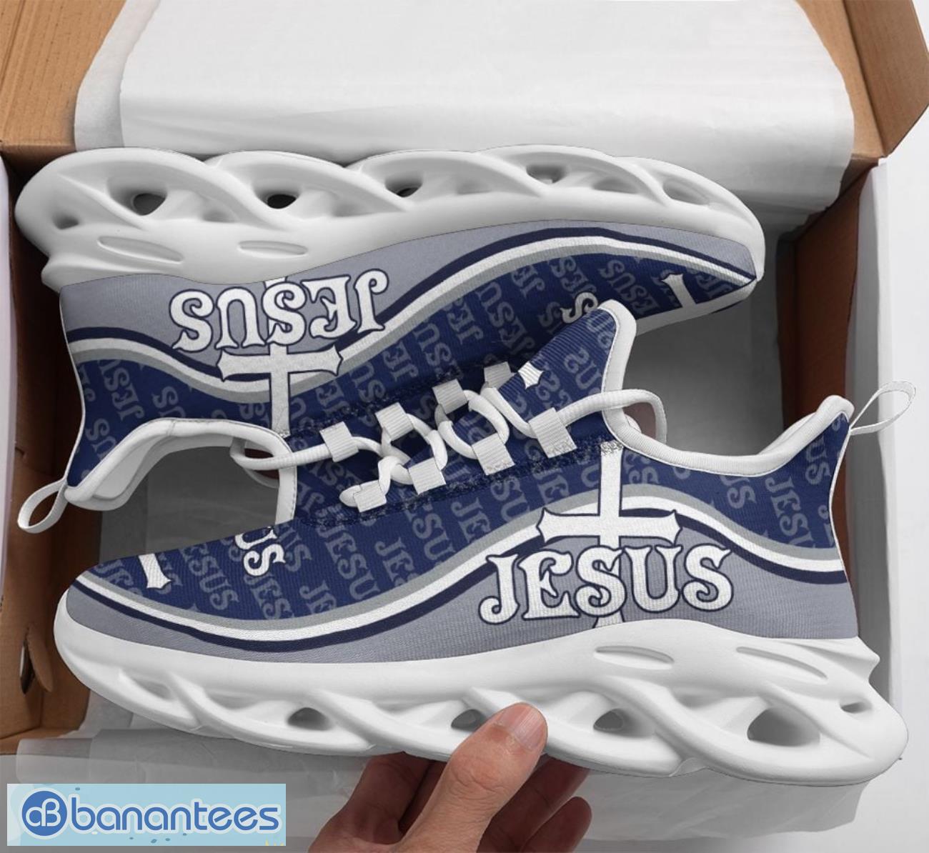 jesus 3d printed max soul shoes running sneakers sport sneakers gift image Jesus 3D Printed Max Soul Shoes Running Sneakers Sport Sneakers Gift Product Photo 1