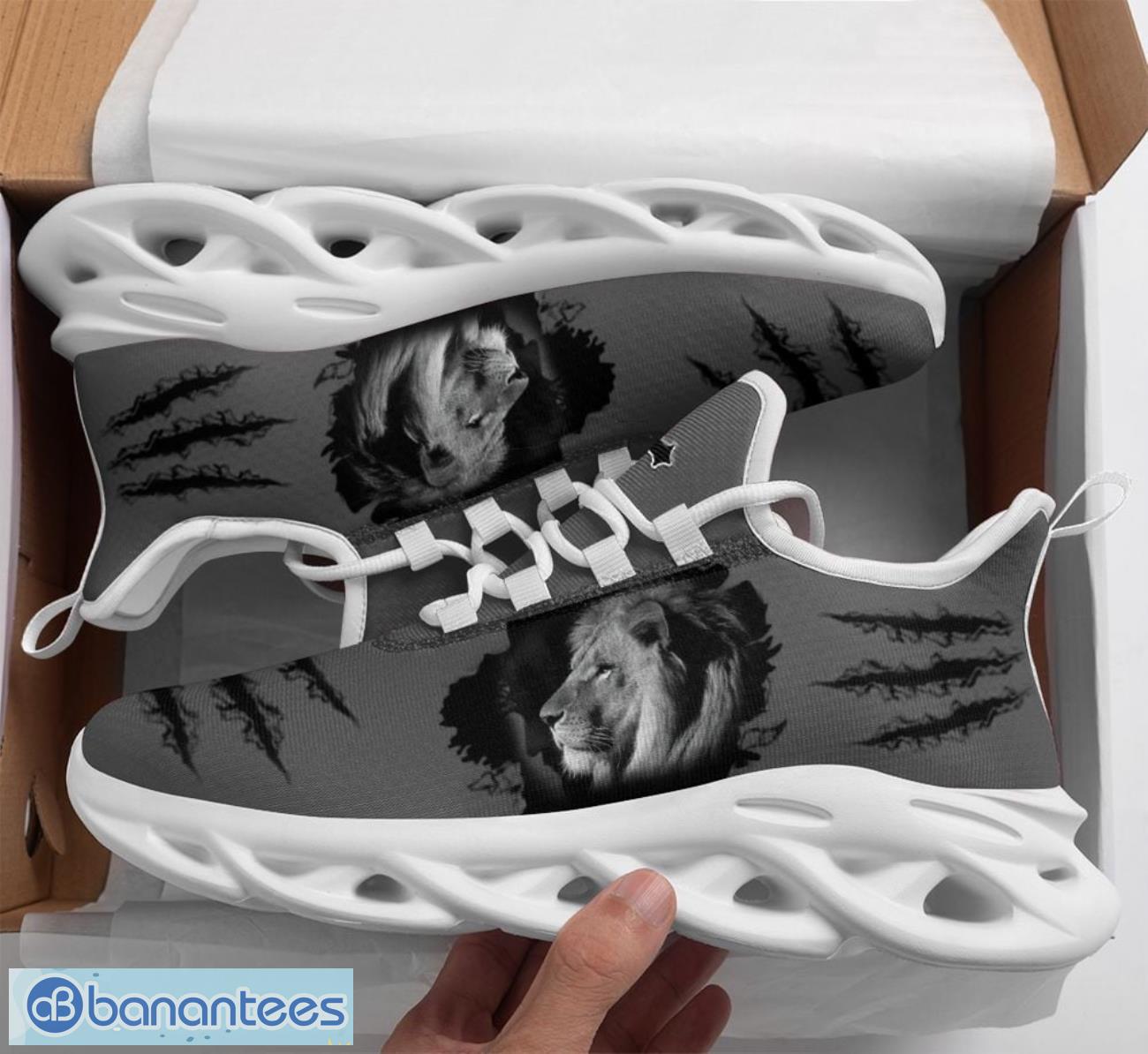 jesus and lion clunky max soul shoes running sneakers image Jesus and Lion Clunky Max Soul Shoes Running Sneakers Product Photo 1