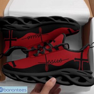 Jesus Clunky Max Soul Shoes Running Sneakers Black Red Product Photo 2