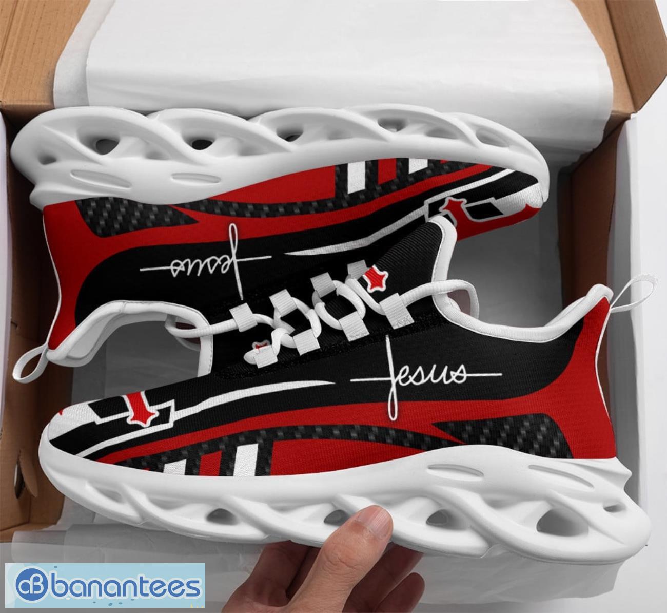 jesus clunky max soul shoes running sneakers men women gift image Jesus Clunky Max Soul Shoes Running Sneakers Men Women Gift Product Photo 1