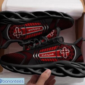Jesus Cross Walk By Faith Max Soul Shoes Running Sneakers Sport Sneakers Gift Product Photo 2