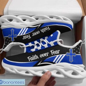 Jesus Faith Over Fear Clunky Blue Black Max Soul Shoes Running Sneakers Product Photo 1