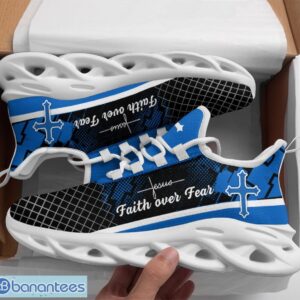 Jesus Faith Over Fear Clunky Blue Ultra Max Soul Shoes Running Sneakers Product Photo 1