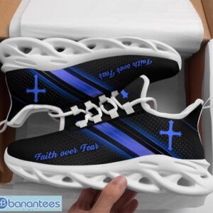 Jesus Faith Over Fear Clunky Max Soul Shoes Great Gift Running Sneakers Product Photo 1