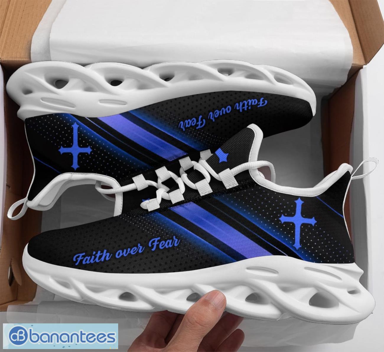 jesus faith over fear clunky max soul shoes great gift running sneakers image Jesus Faith Over Fear Clunky Max Soul Shoes Great Gift Running Sneakers Product Photo 1