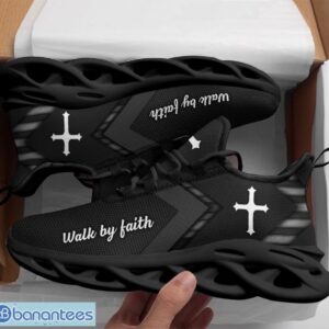 Jesus Faith Over Fear Clunky Max Soul Shoes Running Sneakers Black Product Photo 2