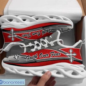 Jesus Faith Over Fear Clunky Red Max Soul Shoes Running Sneakers Product Photo 1
