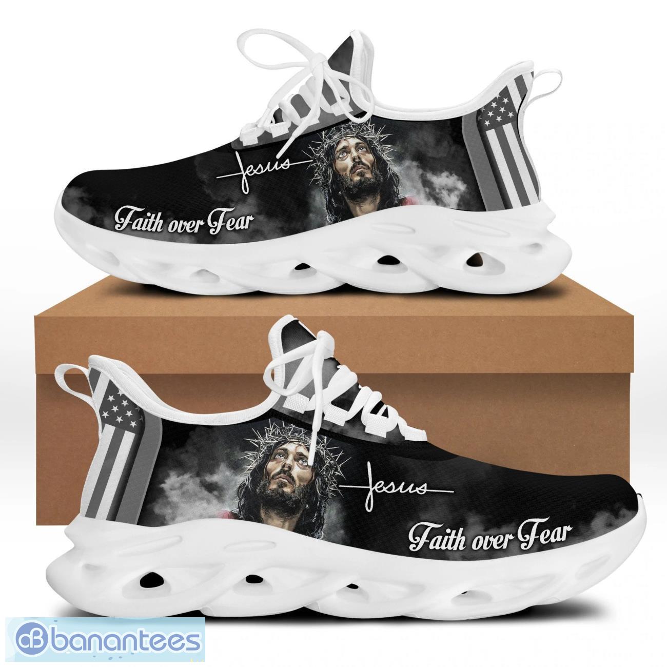 jesus faith over fear max soul shoes for men and women image Jesus Faith Over Fear Max Soul Shoes For Men And Women Product Photo 1